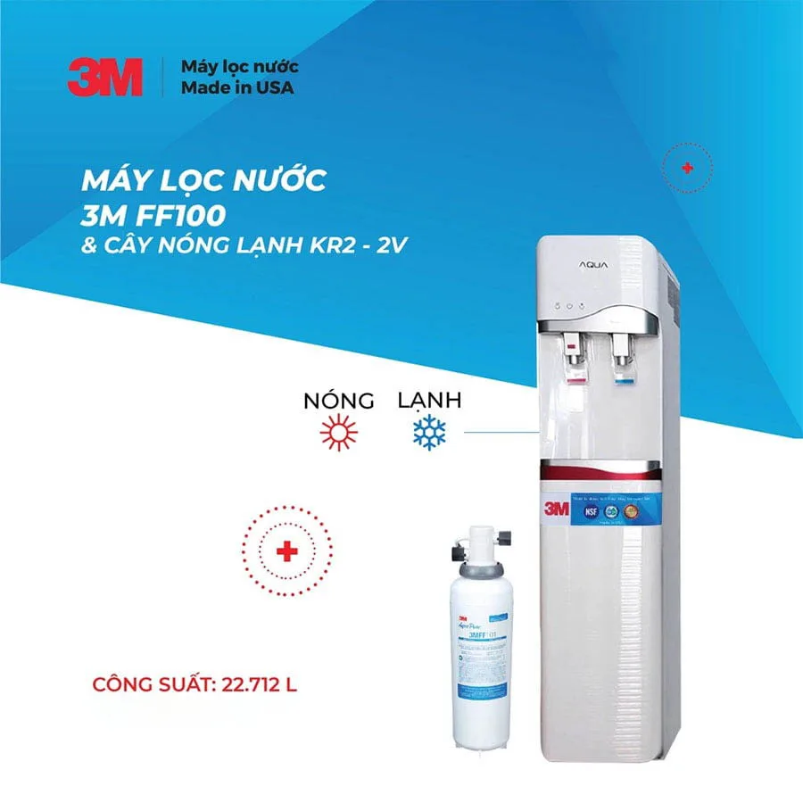 Máy lọc nước nóng lạnh 3M KR2 2V 22.000 lít nhập khẩu Mỹ 4 Máy lọc nước nóng lạnh 3M KR2 2V 22.000 lít nhập khẩu Mỹ