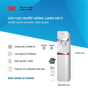 Máy lọc nước nóng lạnh 3M KR3 2V 34.000 lít nhập khẩu Mỹ 12 Máy lọc nước nóng lạnh 3M KR3 2V 34.000 lít nhập khẩu Mỹ