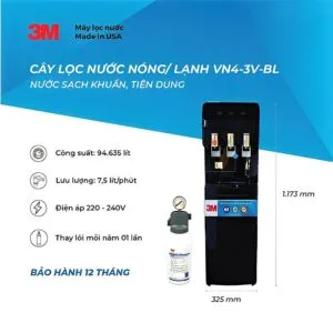 Máy lọc nước nóng lạnh 3M VN4 3V BL 94 lít nhập khẩu Mỹ