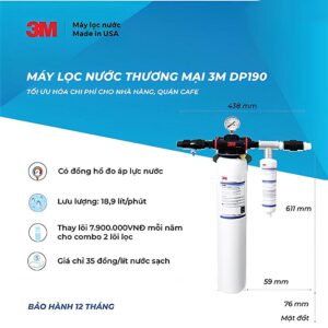 Máy lọc nước thương mại 3M DP190 công suất lớn nhập khẩu Mỹ