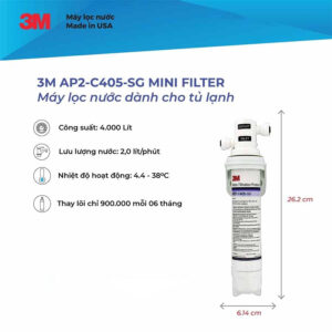 Máy lọc nước tủ lạnh 3M AP2 C405 SG mini filter nhập khẩu Mỹ