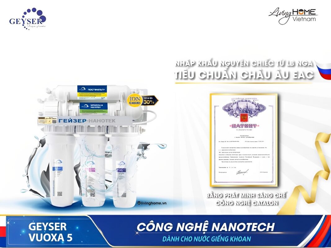 Máy lọc nước Geyser Vuoxa 5 RO - Nano 2 in 1