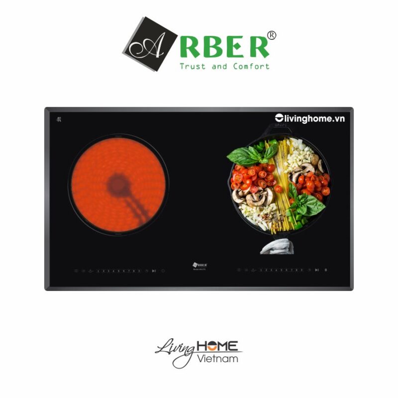 Bếp điện từ Arber AB278 mặt kính Kanger chịu nhiệt chịu lực vát 4 cạnh