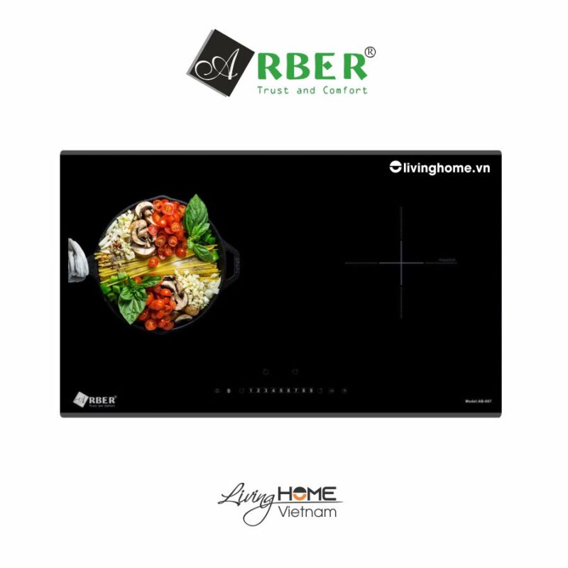 Bếp từ Arber AB667 mặt kính Kanger chịu nhiệt chịu lực vát 4 cạnh