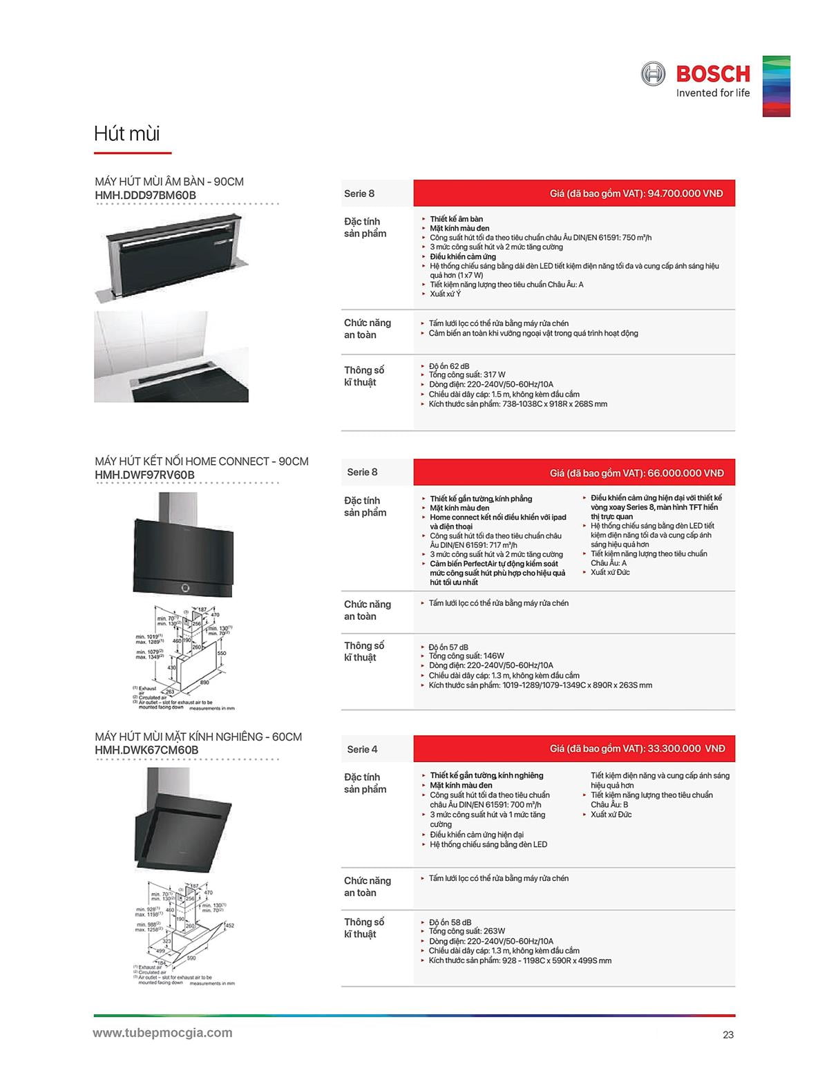 Catalogue Bosch HMH 40 Catalogue Bosch HMH - Thiết Bị Nhà Bếp Cao Cấp Đức