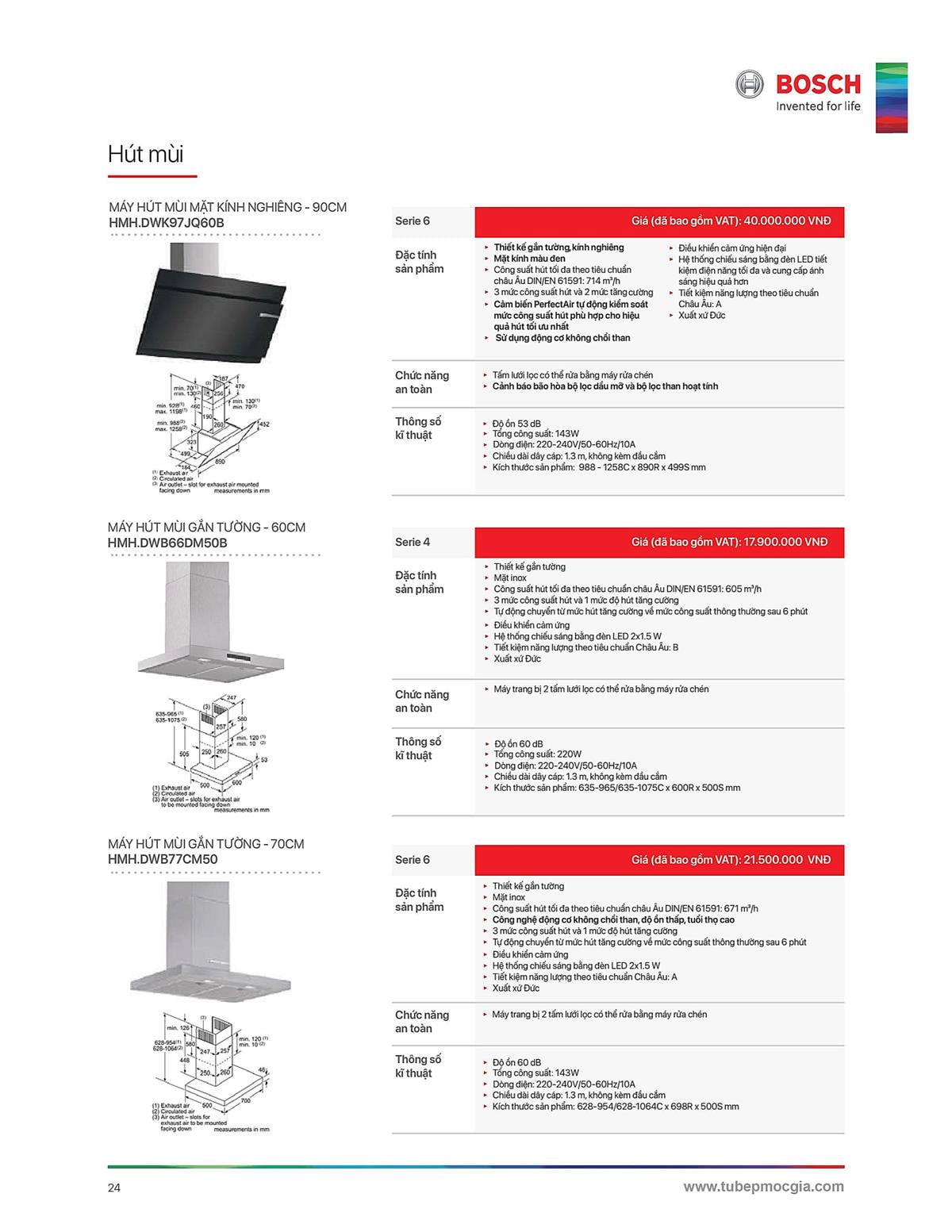 Catalogue Bosch HMH 41 Catalogue Bosch HMH - Thiết Bị Nhà Bếp Cao Cấp Đức
