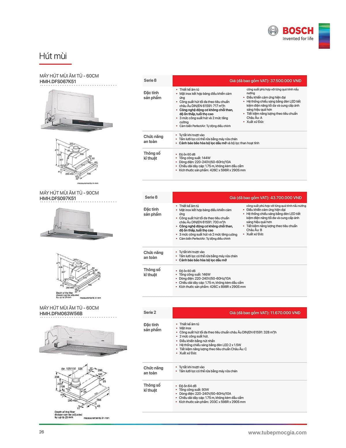 Catalogue Bosch HMH 43 Catalogue Bosch HMH - Thiết Bị Nhà Bếp Cao Cấp Đức