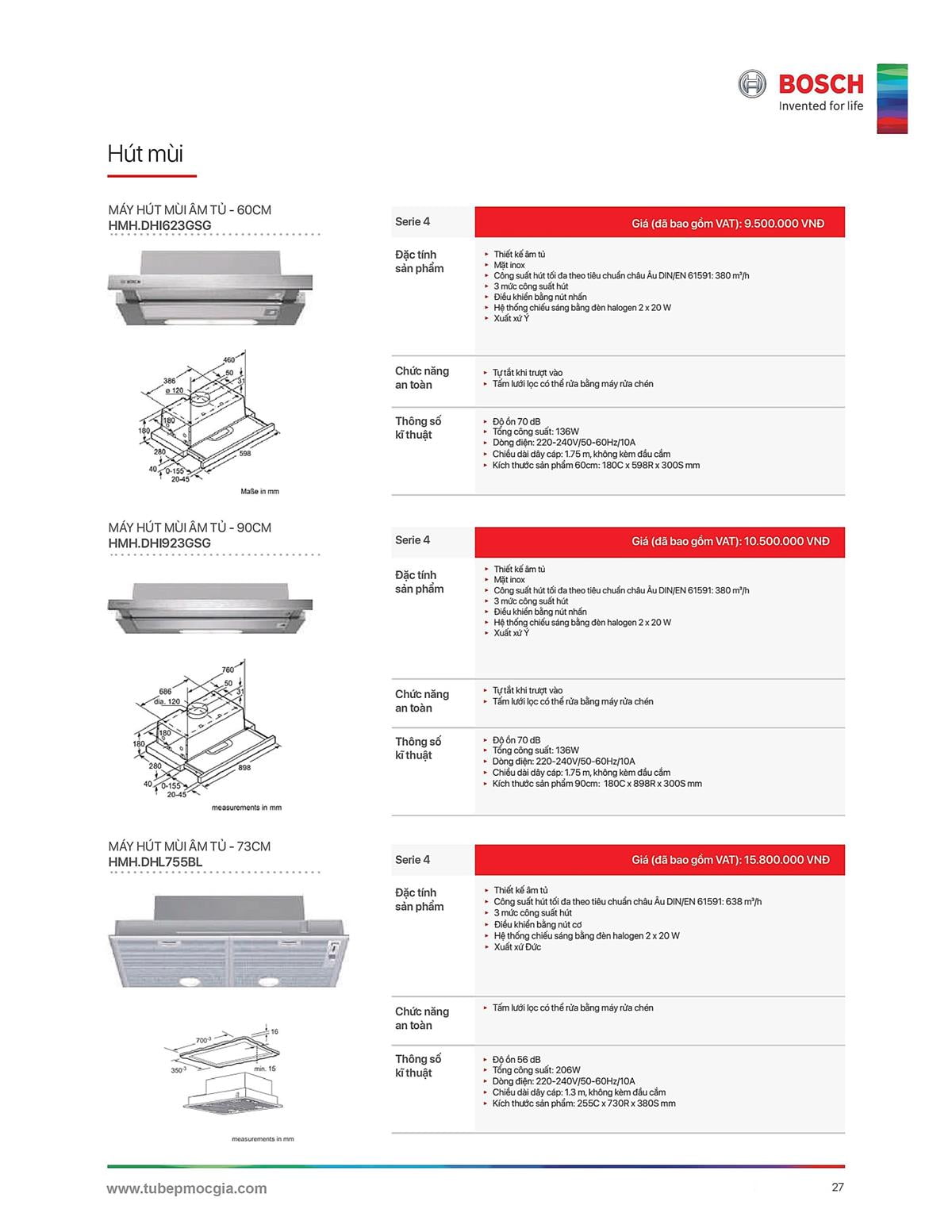 Catalogue Bosch HMH 44 Catalogue Bosch HMH - Thiết Bị Nhà Bếp Cao Cấp Đức