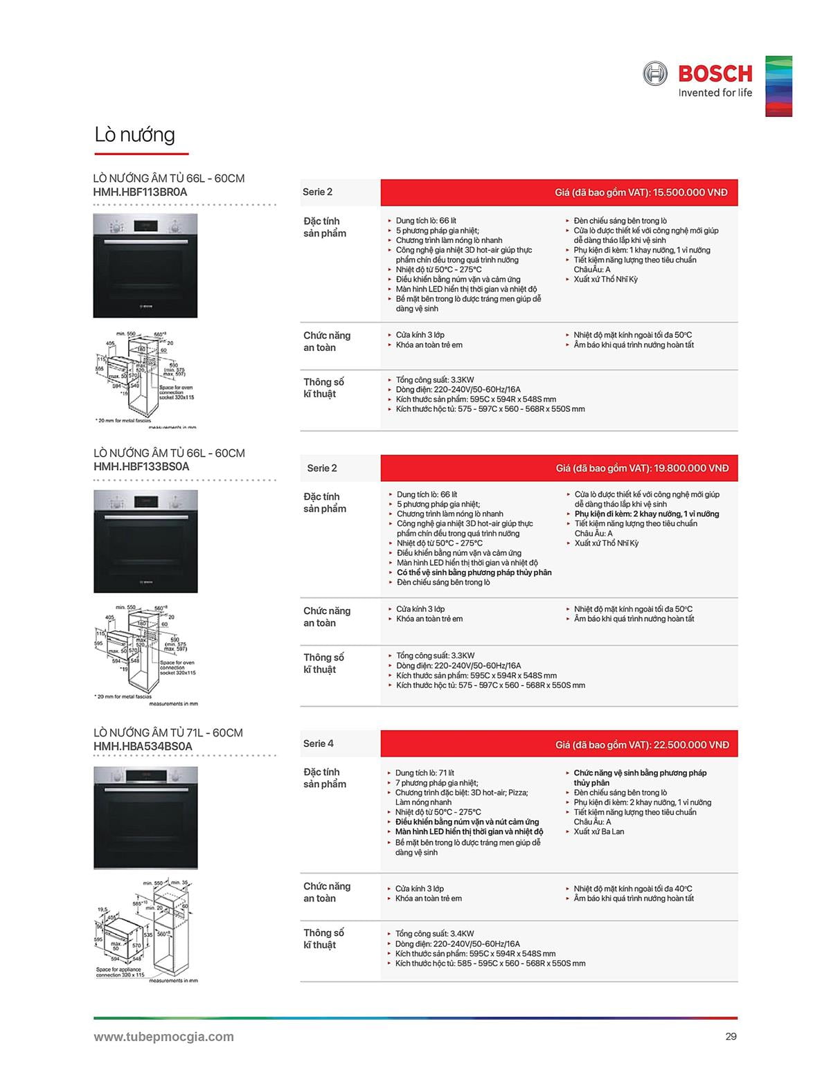 Catalogue Bosch HMH 46 Catalogue Bosch HMH - Thiết Bị Nhà Bếp Cao Cấp Đức