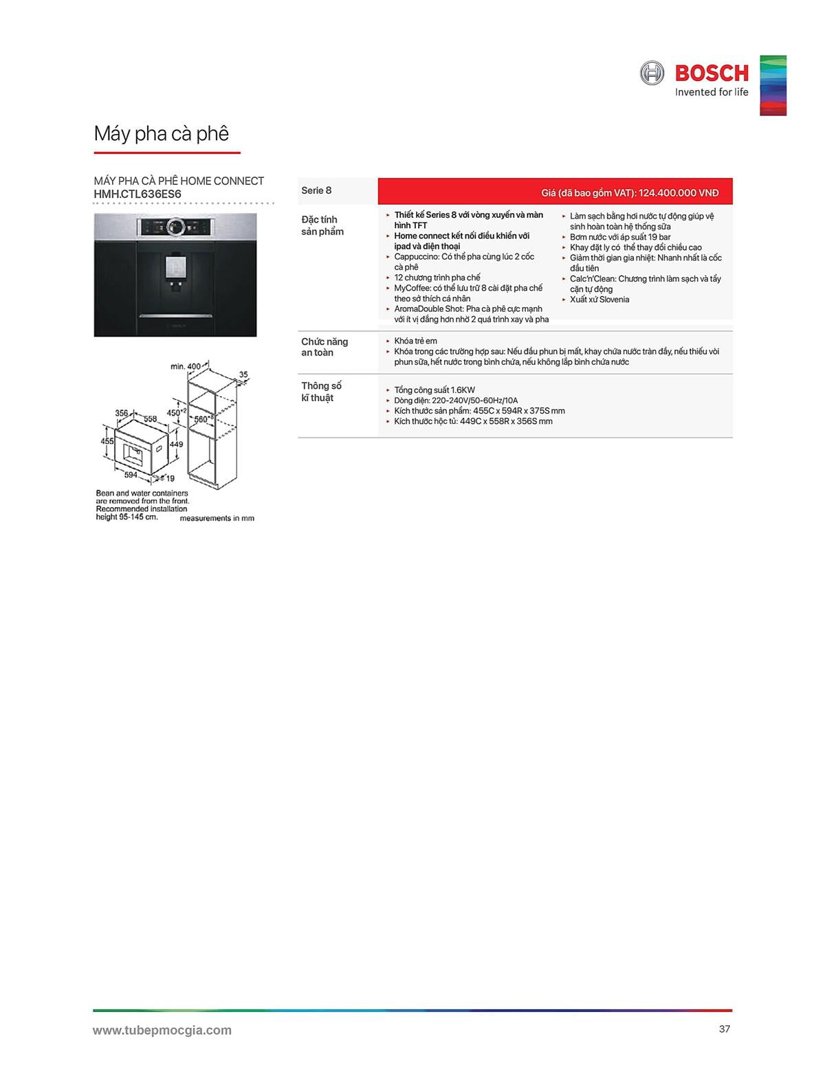 Catalogue Bosch HMH 54 Catalogue Bosch HMH - Thiết Bị Nhà Bếp Cao Cấp Đức