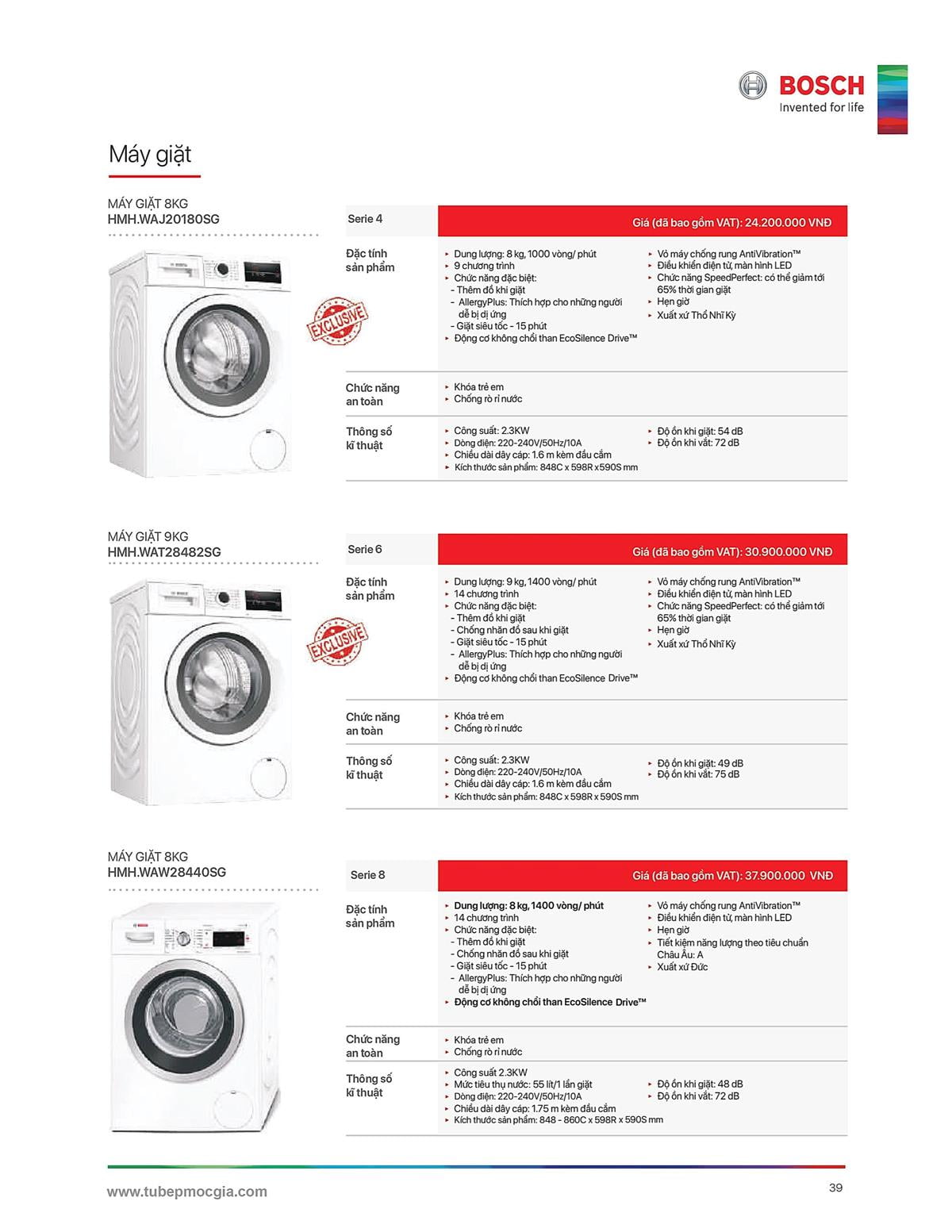 Catalogue Bosch HMH 56 Catalogue Bosch HMH - Thiết Bị Nhà Bếp Cao Cấp Đức