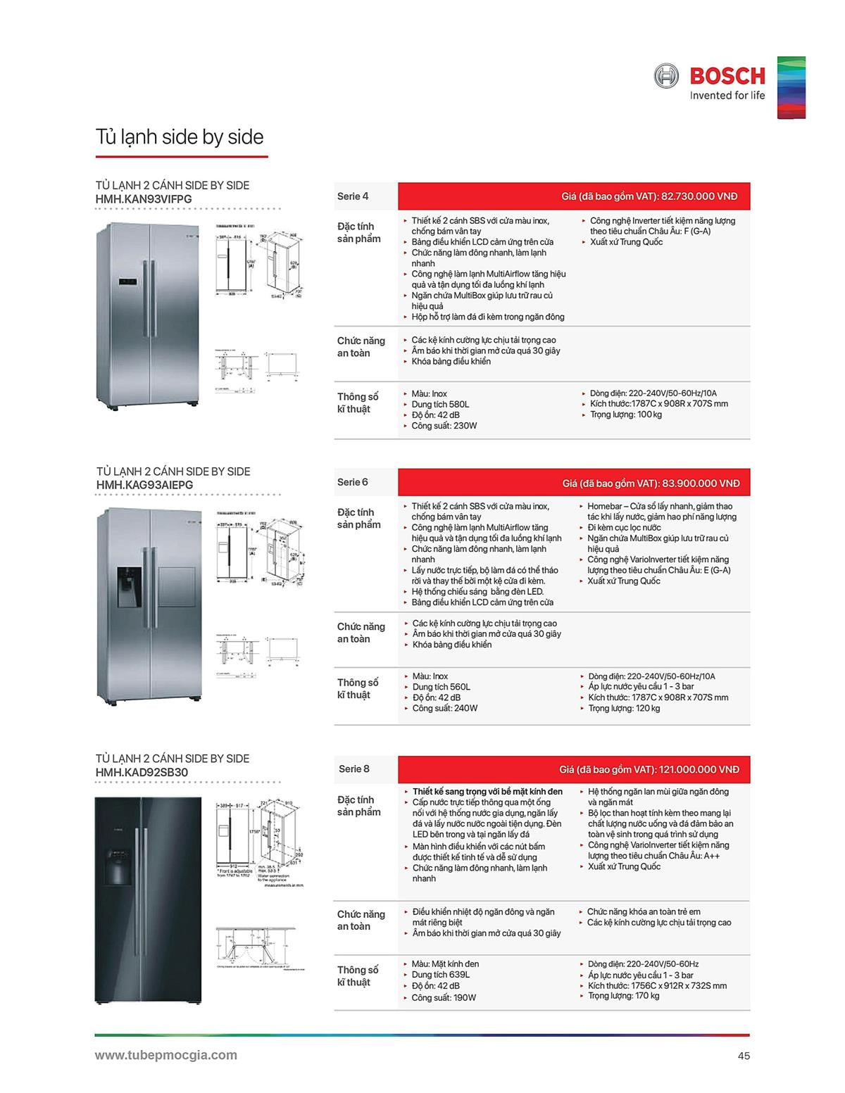 Catalogue Bosch HMH 62 Catalogue Bosch HMH - Thiết Bị Nhà Bếp Cao Cấp Đức
