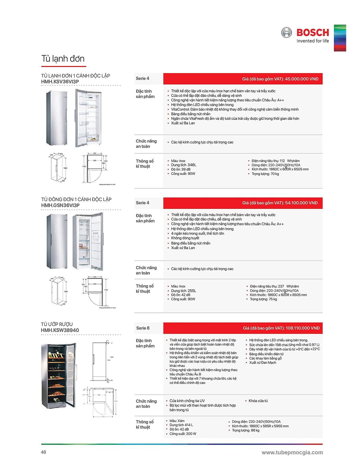 Catalogue Bosch HMH 65 Catalogue Bosch HMH - Thiết Bị Nhà Bếp Cao Cấp Đức