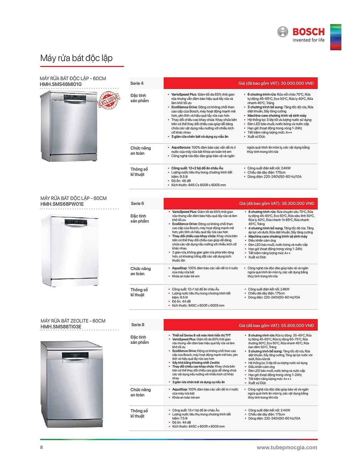 Catalogue Bosch HMH 25 Catalogue Bosch HMH - Thiết Bị Nhà Bếp Cao Cấp Đức