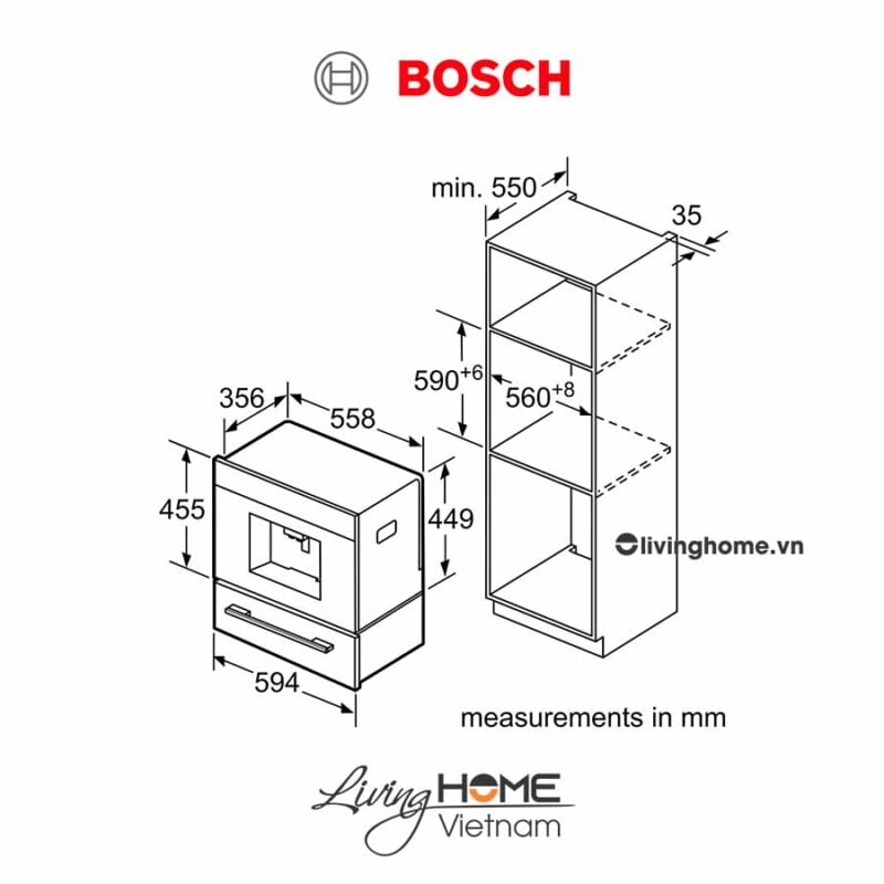 Máy pha cà phê Bosch CTL636ES6 - 12 chương trình kết nối Home Connect