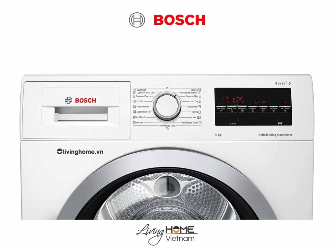 Máy sấy Bosch WTW85400SG - Tụ hơi với bơm nhiệt 14 chương trình 9KG