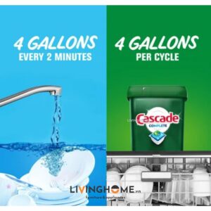 Viên Rửa Chén Bát Cascade Complete Hương Thơm Tươi Mát 78 Viên Nhập Khẩu Mỹ 10 vien rua chen bat cascade complete actionpacs fresh scent 78 vien 6