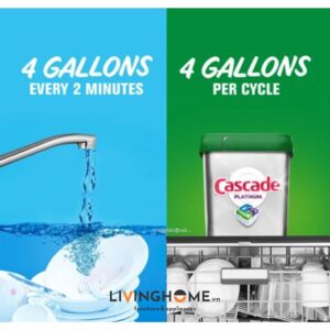 Viên Rửa Chén Bát Cascade Platinum Hương Thơm Tươi Mát 62 Viên Nhập Khẩu Mỹ 13 vien rua chen bat cascade platinum actionpacs fresh scent 62 vien 7