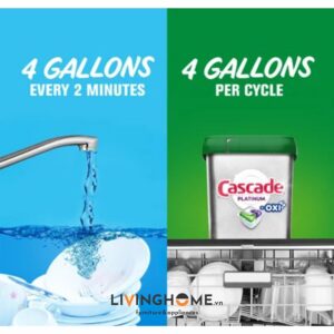 Viên Rửa Chén Bát Cascade Platinum OXI 60 Viên Nhập Khẩu Mỹ 12 vien rua chen bat cascade platinum actionpacs oxi 62 vien 8