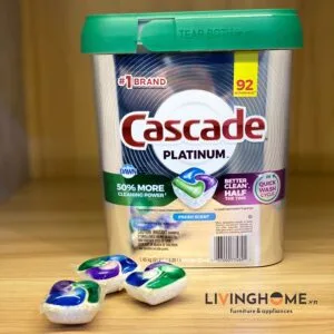 Viên rửa chén Cascade Platinum 92 viên cao cấp Mỹ