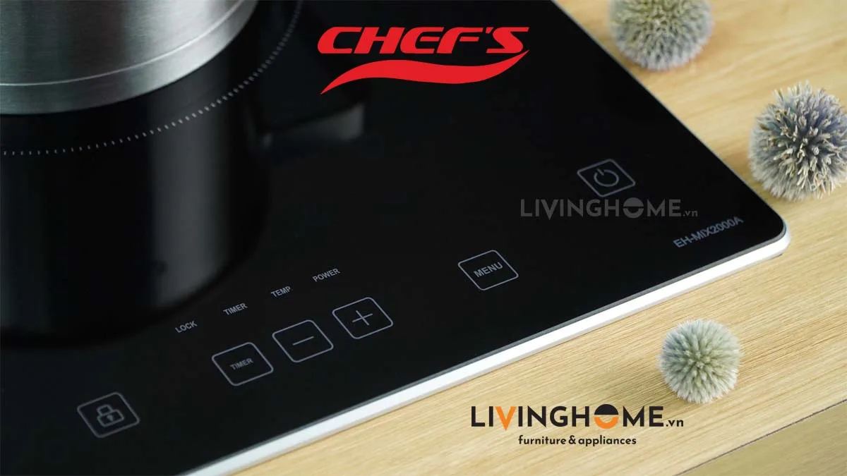 Bếp Điện Từ Chefs EH-MIX2000A 69CM 1 Điện 1 Từ Kính EuroKera 26 Bếp điện từ Chefs EH-MIX2000A tiết kiệm tiện lợi
