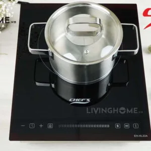 Bếp Điện Đơn Chefs EH-IH22A 31CM 1 Điện Kính Ceramic 9 Bếp điện Chefs EH IH22A đơn sang trọng
