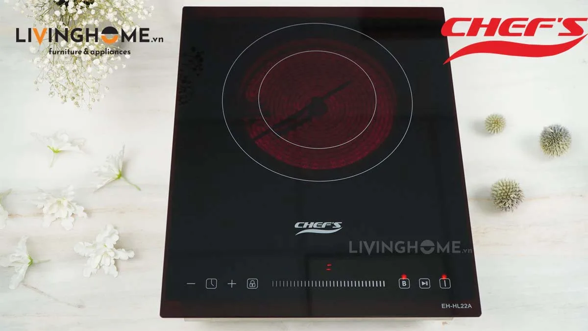 Bếp Điện Đơn Chefs EH-IH22A 31CM 1 Điện Kính Ceramic 14 Bếp Điện Đơn Chefs EH-IH22A 31CM 1 Điện Kính Ceramic