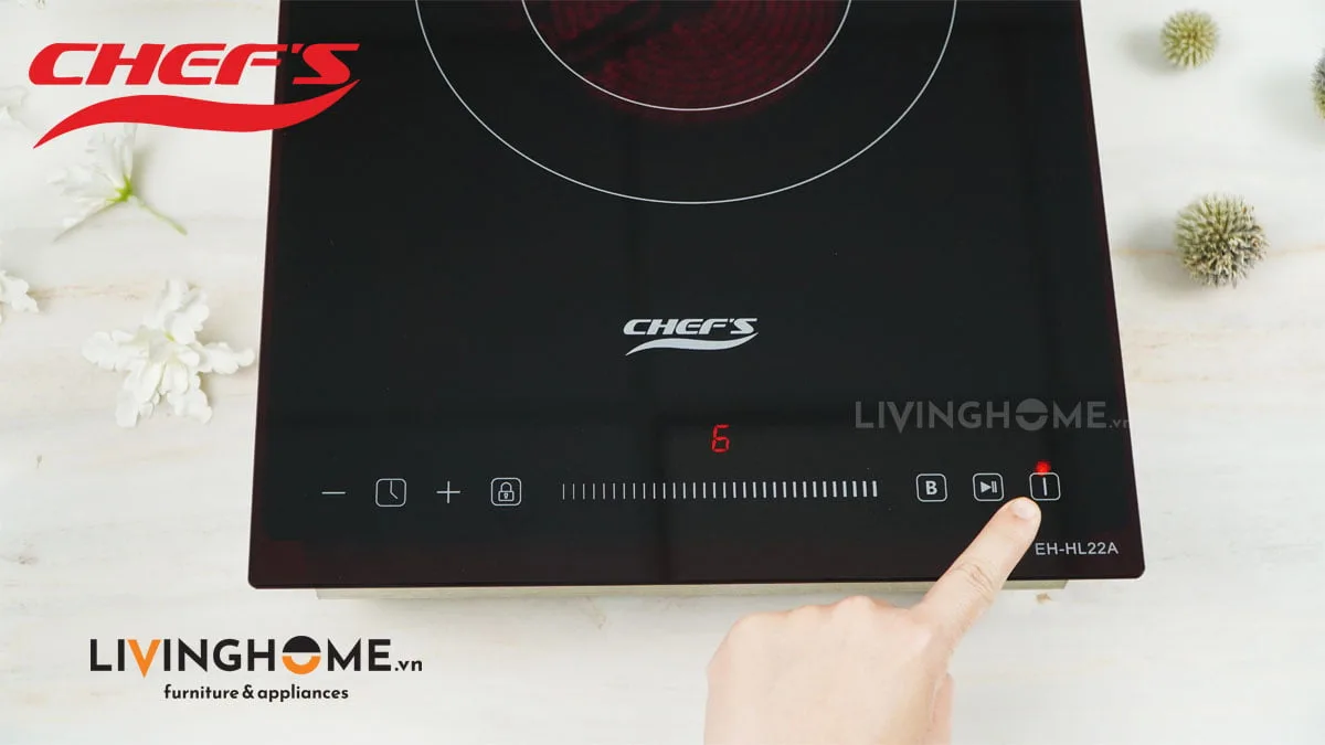 Bếp Điện Đơn Chefs EH-IH22A 31CM 1 Điện Kính Ceramic 15 Bếp Điện Đơn Chefs EH-IH22A 31CM 1 Điện Kính Ceramic