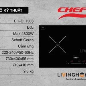 Bếp từ Chefs EH DIH366 thiết kế hiện đại thời thượng