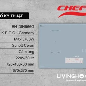 Bếp từ Chefs EH-DIH666G màu xám tinh tế thời thượng