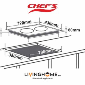 Bếp từ Chefs EH-DIH866G bền bỉ an toàn 17 Bếp từ Chefs EH-DIH866G bền bỉ an toàn