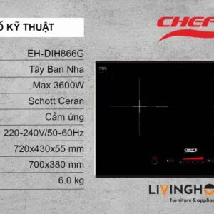 Bếp từ Chefs EH-DIH868 kính Schott Ceran siêu bền