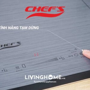 Bếp từ Chefs EH-DIH888E thiết kế xám tinh tế hiện đại