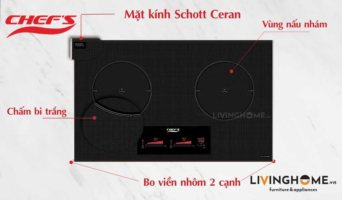Bếp từ Chefs EH-DIH888P cao cấp nhập khẩu Đức