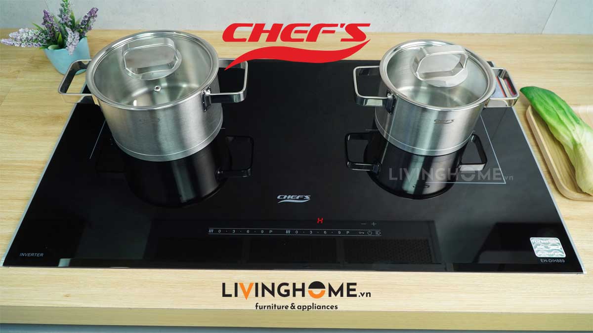 Bếp từ Chefs EH-DIH889 đôi sang trọng tiết kiệm điện năng