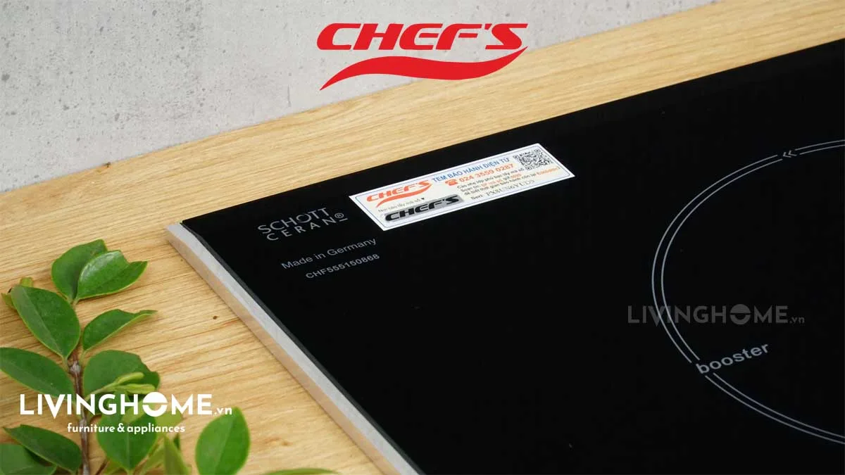 Bếp từ Chefs EH IH555 3 vùng nấu thông minh tiết kiệm