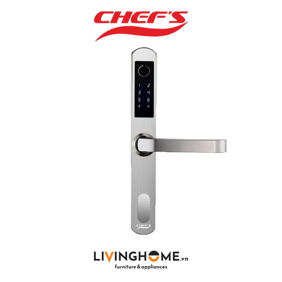 Khoá vân tay Chefs EH A11RST màu bạc thời thượng tinh tế 6 Khoá vân tay Chefs EH A11RST màu bạc thời thượng tinh tế