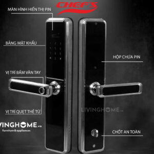 Khoá vân tay Chefs EH-A15SB điện tử an toàn thông minh