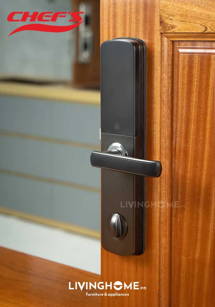 Khoá vân tay Chefs EH A16SB màu đen sang trọng 4 Khoá vân tay Chefs EH A16SB