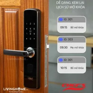 Khoá vân tay Chefs EH A16SB màu đen sang trọng 12 Khoá vân tay Chefs EH A16SB