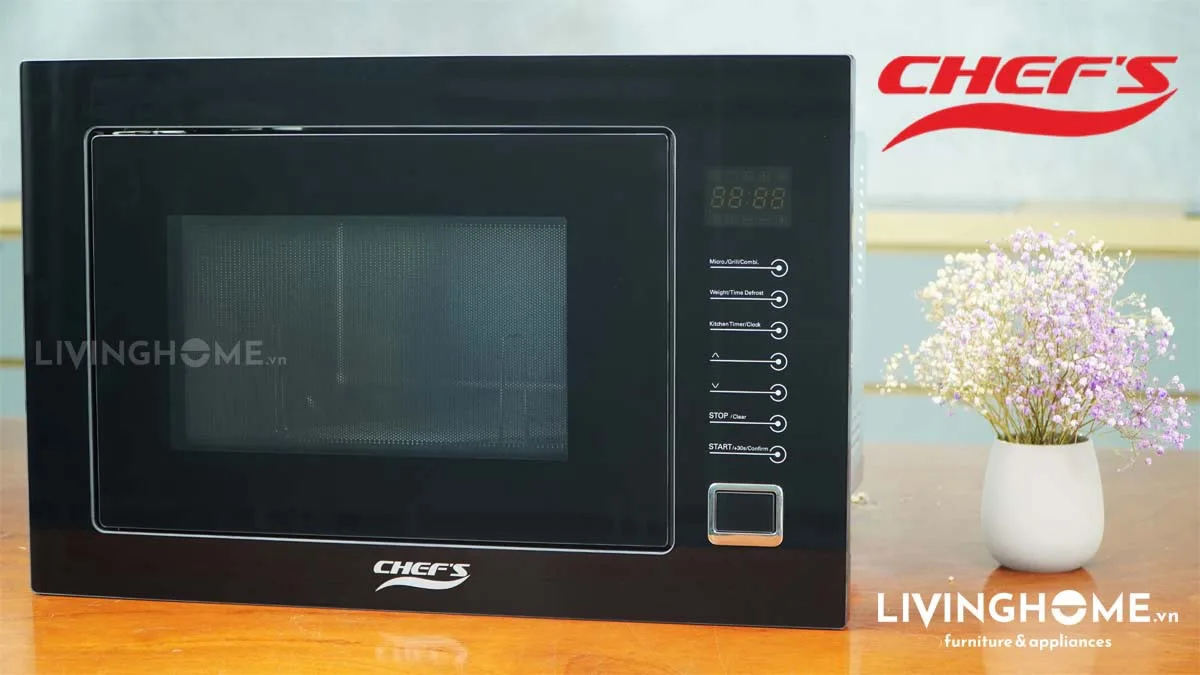 Lò vi sóng Chefs EH MW801B dung tích 25L màu đen sang trọng 9 Lò vi sóng Chefs EH MW801B dung tích 25L màu đen sang trọng