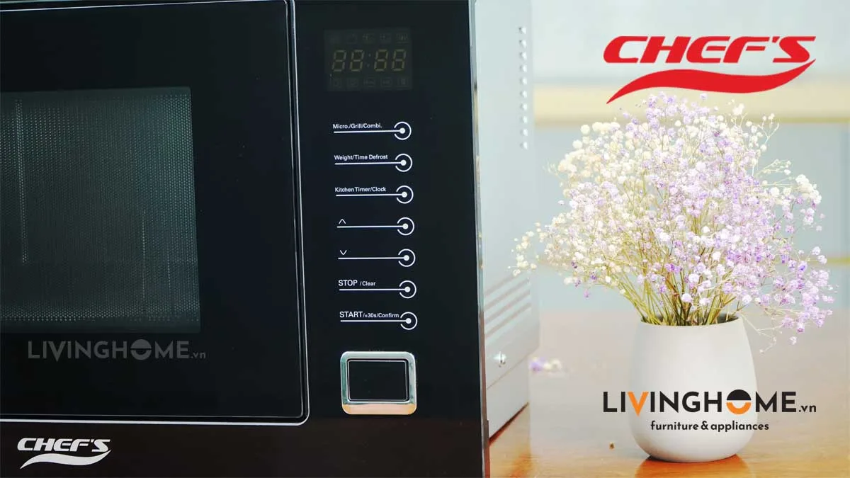 Lò vi sóng Chefs EH MW801B dung tích 25L màu đen sang trọng 8 Lò vi sóng Chefs EH MW801B dung tích 25L màu đen sang trọng