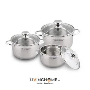 Bộ 3 nồi inox Fivestar FSB3IN004