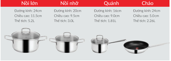 Bộ nồi Eurosun MC1603-Titanium inox 304 7 món