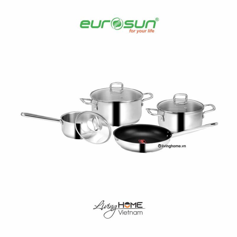 Bộ nồi Eurosun MC1603-Titanium inox 304 7 món