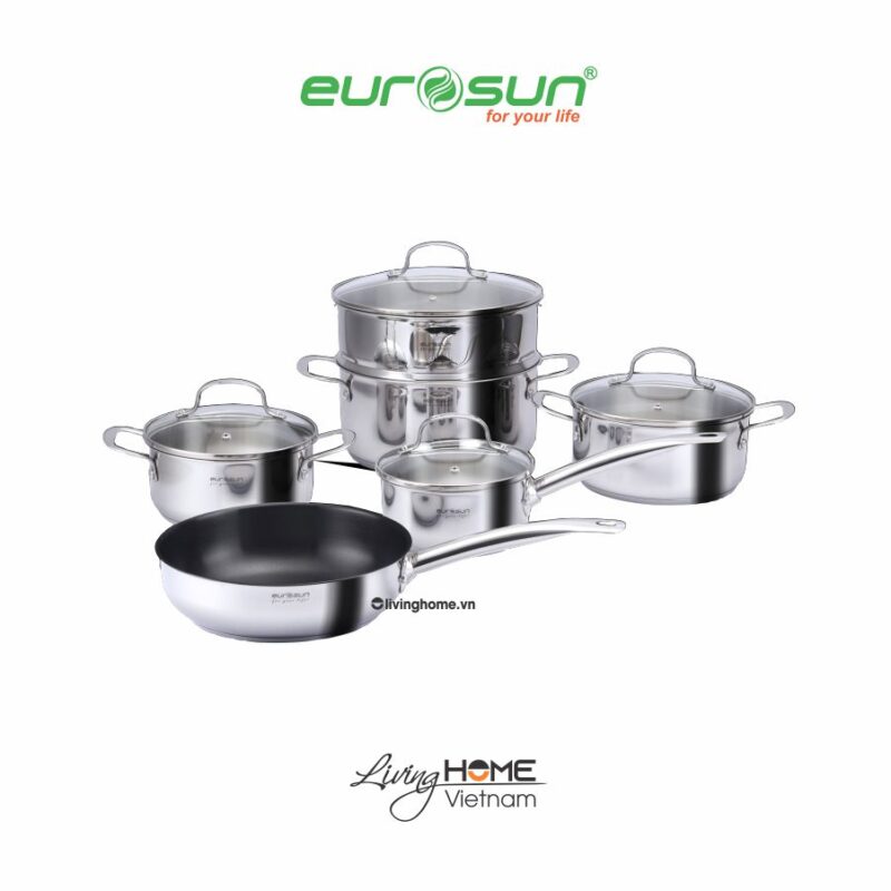 Bộ nồi Eurosun MC1608-Passion inox 304 10 món