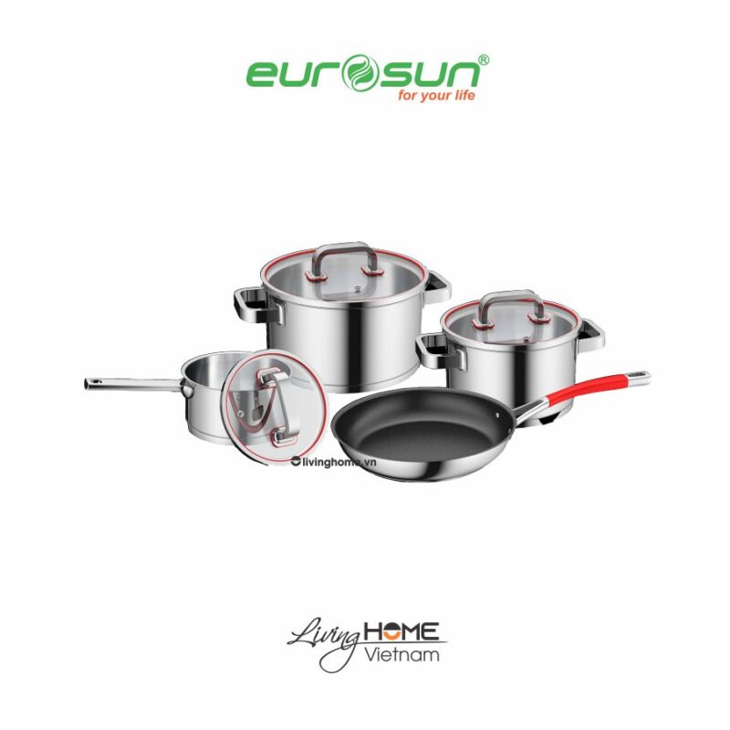 Bộ nồi Eurosun MC1803-Premium inox 304 7 món