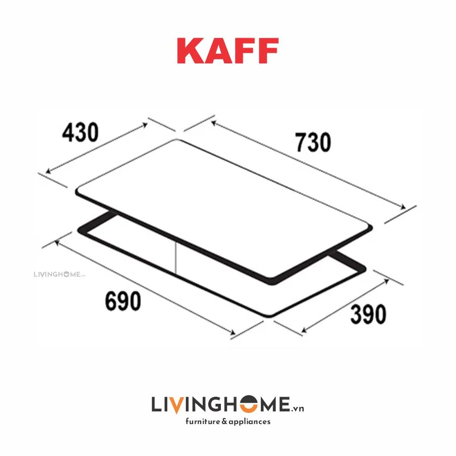 Bếp Điện Từ Kaff KF-073IC 1 Điện 1 Từ 73CM Mặt Kính Crystal 14 Bếp Điện Từ Kaff KF-073IC