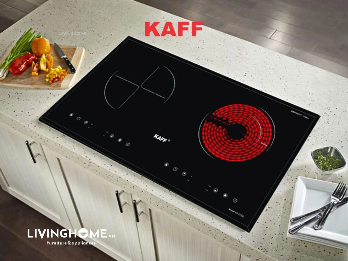 Bếp Điện Từ Kaff KF-073IC 1 Điện 1 Từ 73CM Mặt Kính Crystal 5 Bếp Điện Từ Kaff KF-073IC