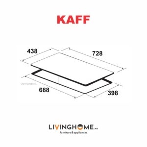 Bếp Điện Từ Kaff KF-EG900IH 73CM 1 Điện 1 Từ Mặt Kính Schott Ceran 17 Bếp Điện Từ Kaff KF-EG900IH